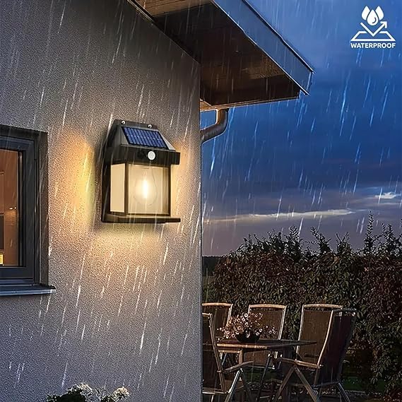Solar Motion Sensor Wall Light – Waterproof Outdoor LED Garden Lamp with 3 Lighting Modes