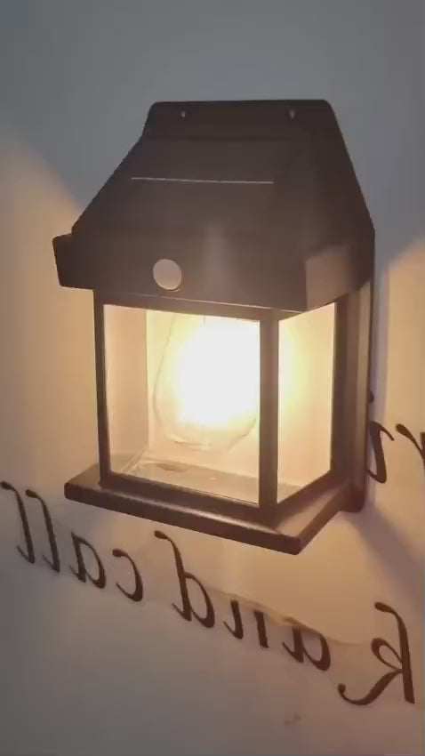 Solar Motion Sensor Wall Light – Waterproof Outdoor LED Garden Lamp with 3 Lighting Modes